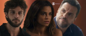 Travessia - Ari desmascara Oto, Núbia e Brisa discutem e Moretti faz proposta surreal para Guida (Foto: Reprodução / Globo / Montagem TV Foco)