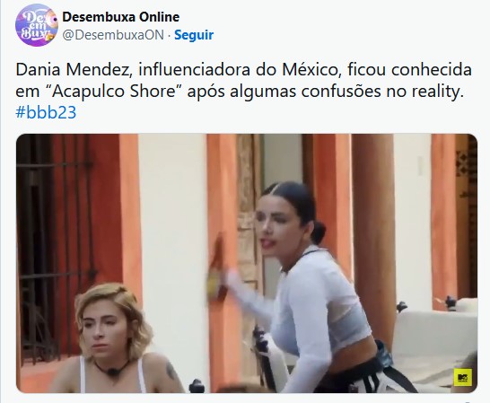 Dania Méndez no Acapulco Shore aprontou muito (Foto: Reprodução / Twitter)