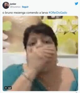 Público de O Rei do Gado reagiu a cena nojenta de Bruno comendo larvas (Foto: Reprodução / Twitter)