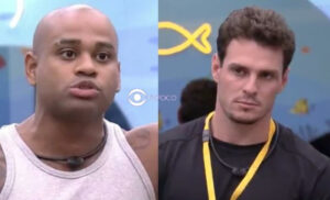 Cezar ficou chateado com Gustavo por não ser escolhido para o VIP do BBB23 (Foto: Reprodução / Globoplay)