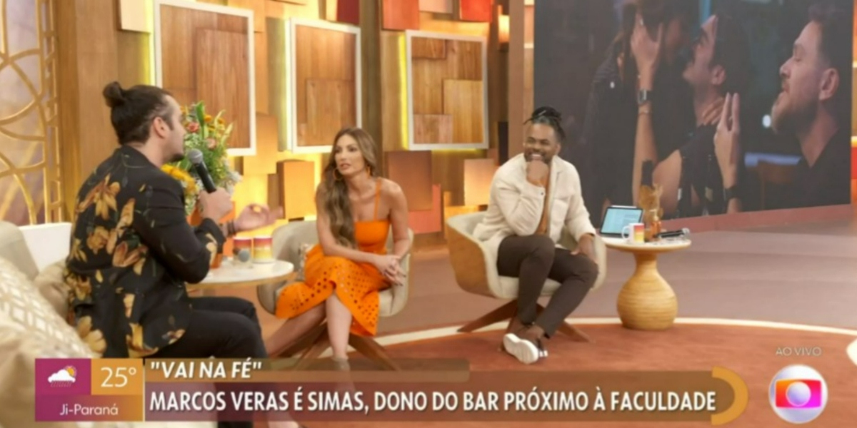 Marcos Veras conversou com Patrícia Poeta e Manoel Soares no "Encontro" (Foto: Reprodução/TV Globo)