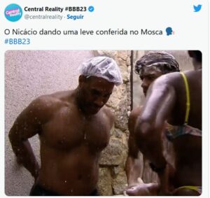 Internautas repercutiram o flagra nada discreto de Nicácio (Foto: Reprodução / Twitter)