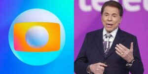 Logo da Globo e Silvio Santos. (Montagem: TV Foco)