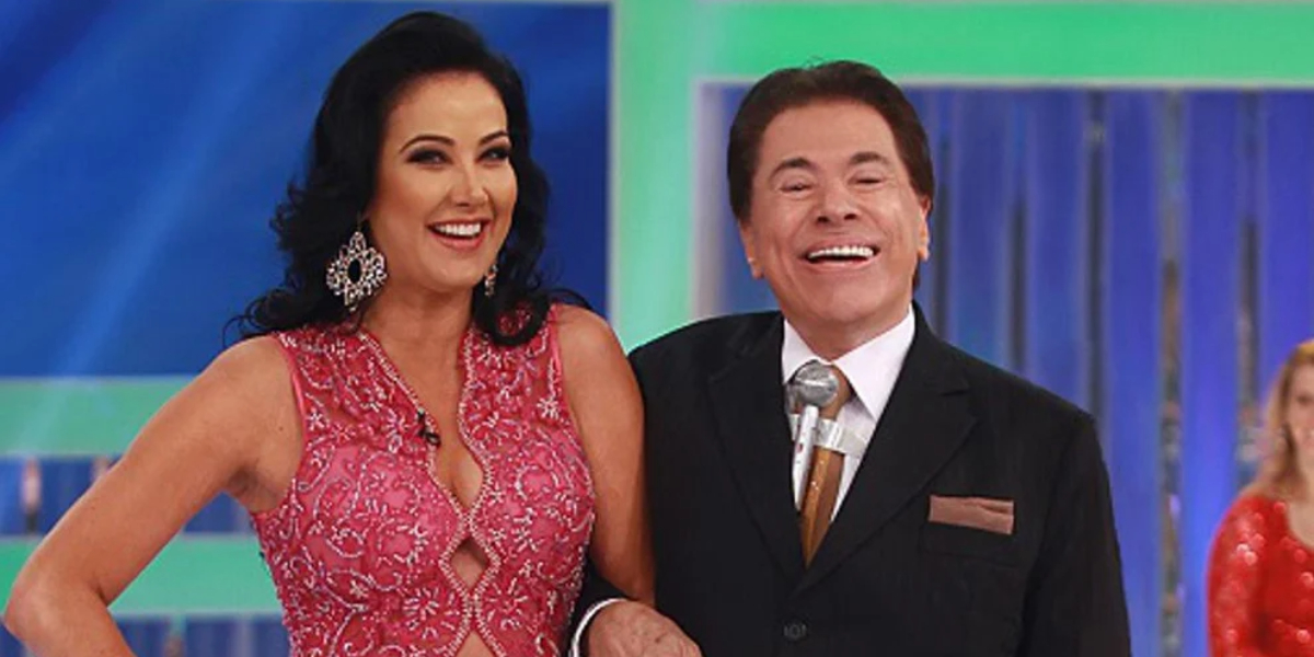 Helen Ganzarolli je Silvio Santos (Foto: Reprodução / SBT)