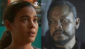 Vai na Fé - Após tragédia, Jenifer cai para trás ao descobrir que Carlão não é o seu pai: "Impossível" (Foto: Reprodução / Globo / Montagem TV Foco)