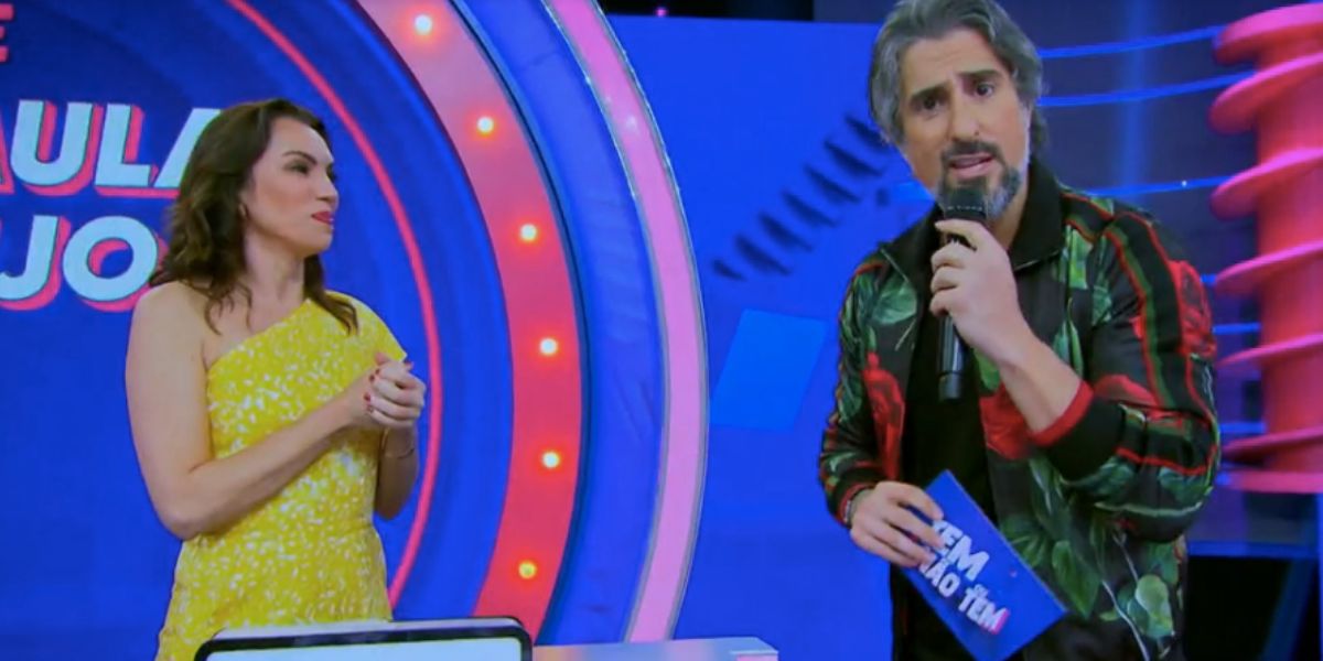 Marcos Mion revela que Ana Paula Araújo deixa ar dos estúdios no máximo e que ela é conhecida como frozen nos corredores (Foto: Reprodução / Caldeirão da Globo)