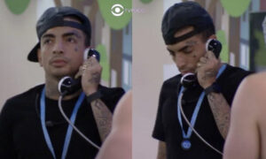 BBB23 - MC Guimê atendeu o Big Fone (Foto: Reprodução / Globoplay)