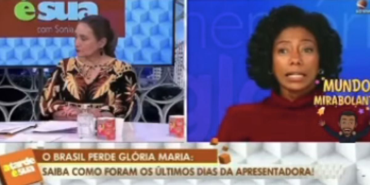 Programa de Sonia Abrão confirma qual global passou ao lado de Glória Maria antes de partir (Foto: Reprodução / A Tarde É Sua)