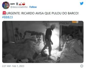 BBB23 - Acusado de traíra, Ricardo se irrita e ameaça deixar o grupo (Foto: Reprodução / Twitter)