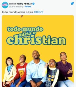 Perseguição fez Cristian ser associado ao seriado Todo Mundo Odeia o Chris (Foto: Reprodução / Twitter)