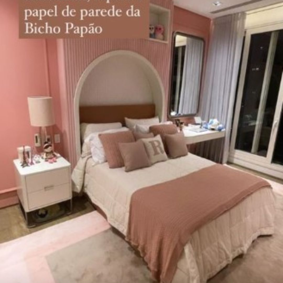 Tici Pinheiro mostrou aos fãs como está o quarto todo rosa de suas filhas e impressionou os fãs (Reprodução - Instagram)