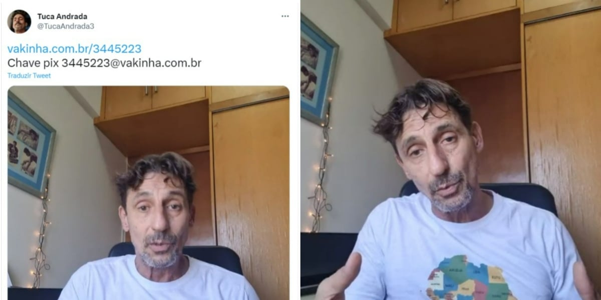 Tuca Andrada, da Globo, fez apelo aos seguidores (Foto: Reprodução/Twitter)