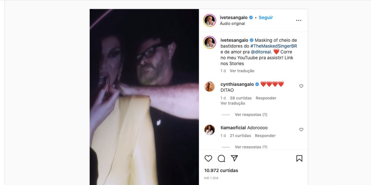 Ivete Sangalo tem vídeo de bastidores da Globo exposto com direito a pedido inusitado a funcionário (Foto: Reprodução / Instagram) 