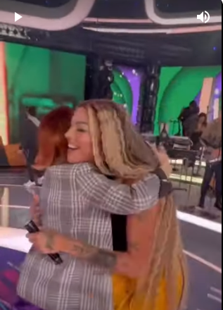 Marcos Mion registrou momento em que Pabllo Vittar e Sandy se conheceram nos bastidores do 'Caldeirão' (Foto: Reprodução Internet) 