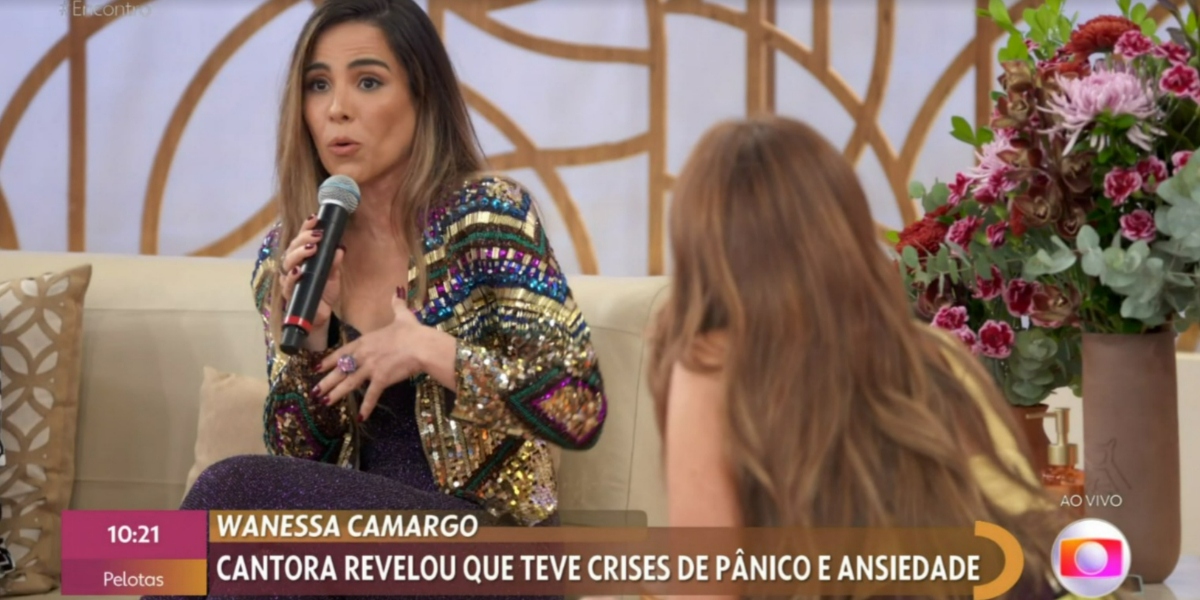 Wanessa Camargo falou com Patrícia Poeta ao vivo (Foto: Reprodução/TV Globo)