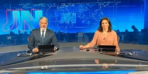 William Bonner e Ana Paula Araújo no Jornal Nacional (Foto: Reprodução)