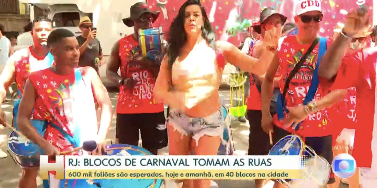 Zileide Silva fala sobre volta dos blocos de carnaval no Jornal Hoje (Foto: Reprodução / Jornal Hoje da Globo ) 