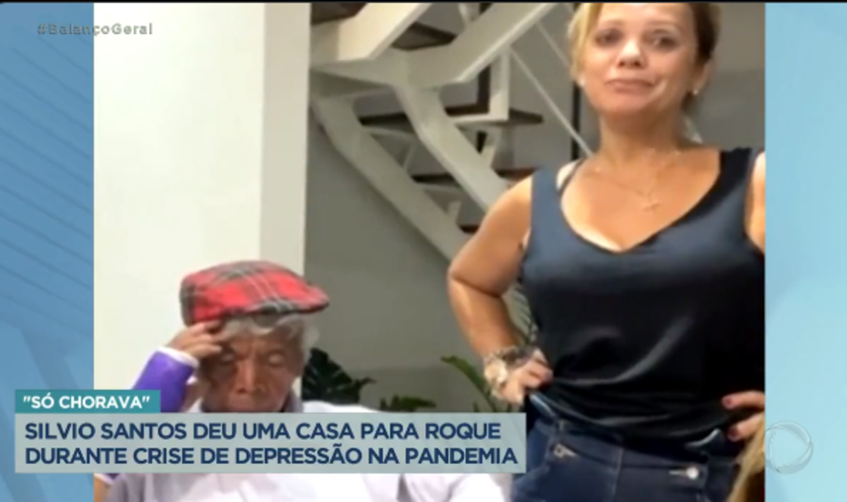 Esposa de Roque dá depoimento comovente agradecendo por tudo que Silvio Santos fez por eles (Foto Reprodução/Twitter)