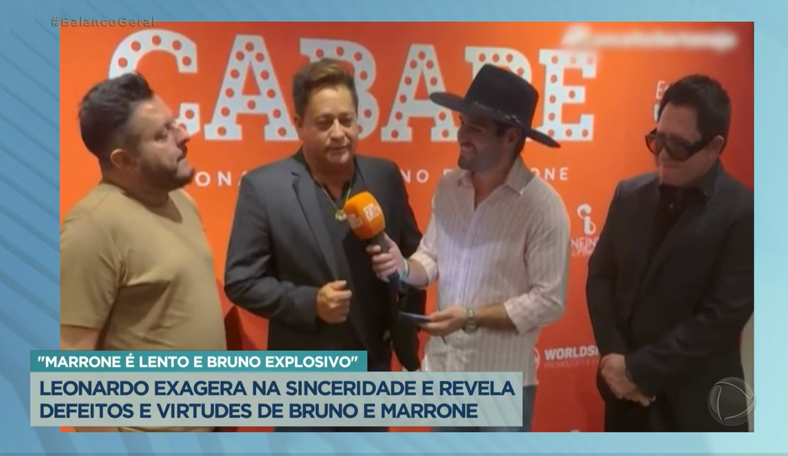 Vídeo da entrevista concedida ao canal "Conceito Sertanejo" entre Leonardo, Bruno e Marrone (Foto Reprodução/PlayPlus)