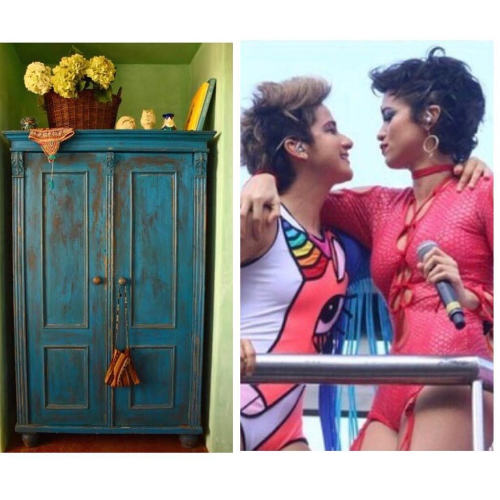 Postagem que a atriz Nanda Costa fez em seu Instagram com sua esposa (Foto: Reprodução, Instagram)