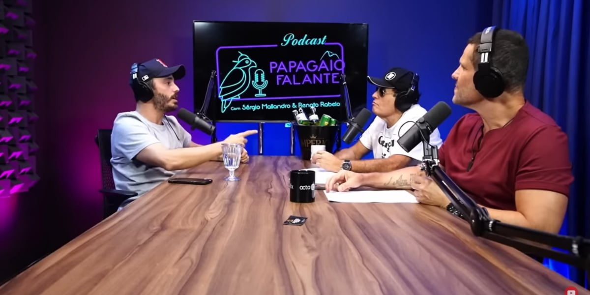 Thiago Rodrigues no podcast 'Papagaio Falante' (Foto: Reprodução/ YouTube)