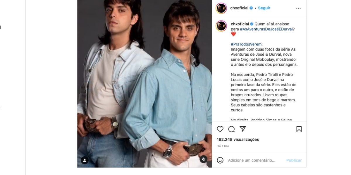 Chitãozinho e Xororó fazem anúncio sobre série (Foto: Instagram)