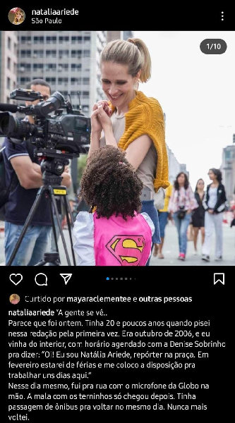 Publicação da apresentadora da Globo (Foto: Reprodução/ Instagram)