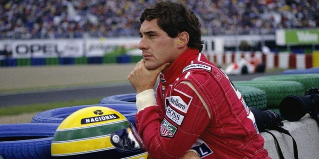 Piloto de Fórmula 1 Ayrton Senna 