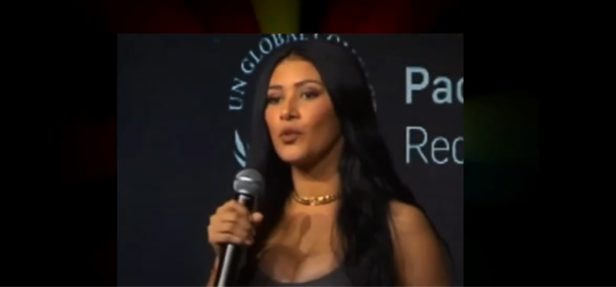 A cantora Simaria faz confissão durante palestra pela Onu Brasil nesta quarta feira (08) (Foto Reprodução/Youtube))