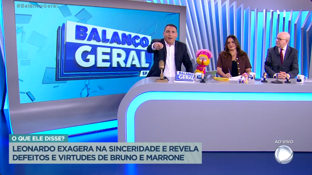 Gottino e Fabíola Reipert expõe vídeo de Leonardo aonde ele revela o que pensa de Bruno e Marrone (Foto Reprodução/PlayPlus)