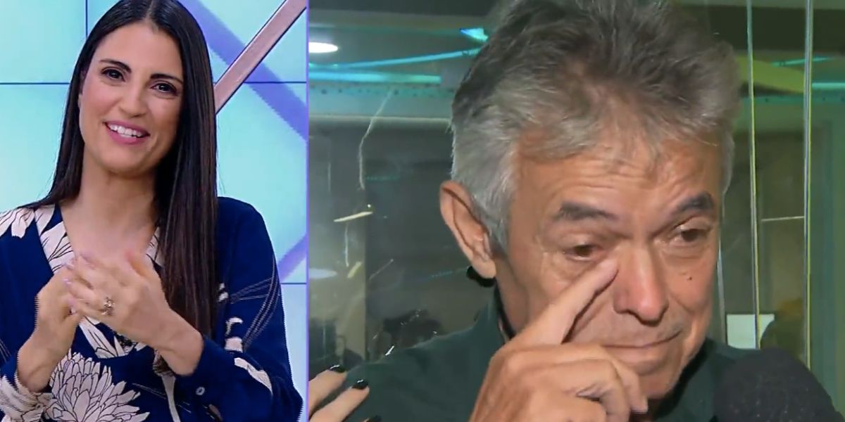 Ratinho fez seu funcionário, Chicão, chorar ao falar sobre amizade entre eles (Foto: Reprodução / Fofocalizando do SBT)