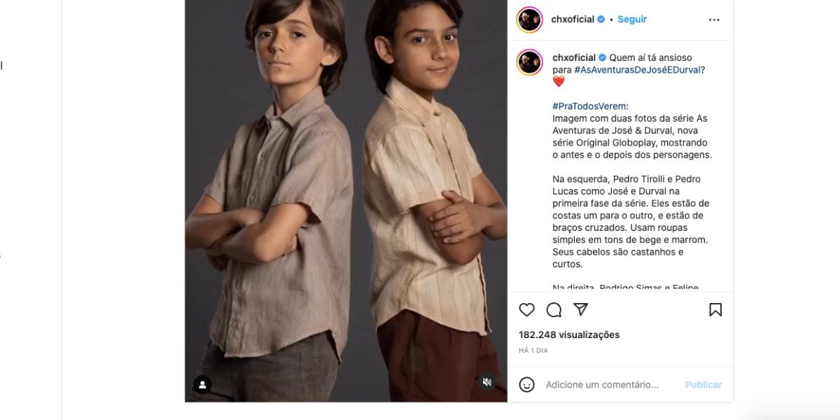 Chitãozinho e Xororó fazem anúncio sobre série (Foto: Instagram)