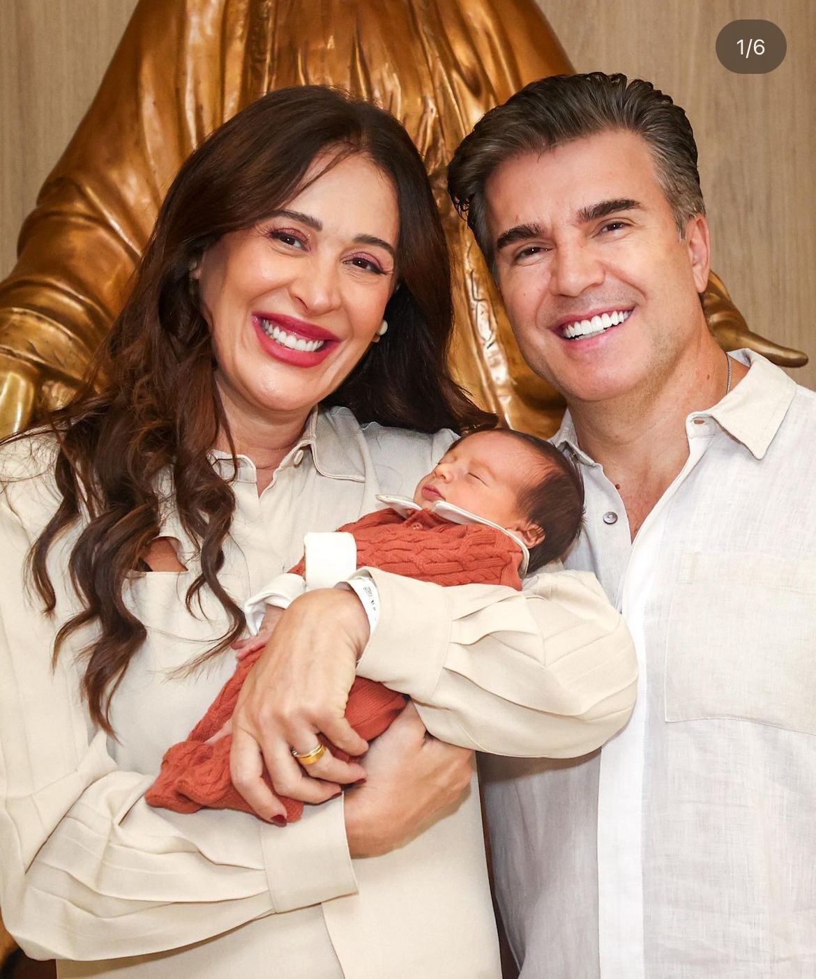 Claudia Raia, Jarbas Homem de Melo e o bebê Luca - Foto Reprodução Instagram