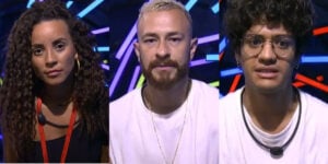 Domitila, Fred e Gabriel estão no paredão do BBB23 (Foto: Reprodução)