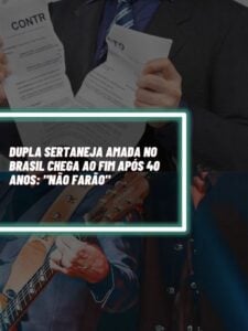 Essa é a dupla sertaneja que chegou ao fim após 40 anos (Foto - Reprodução Internet).