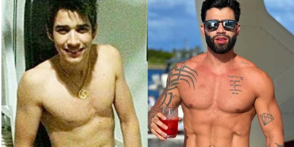 Gusttavo Lima antes e depois da fama (Foto: Reprodução / Internet / Instagram) 