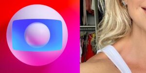 Karina Bacchi e logo da Globo - Foto Reprodução Internet