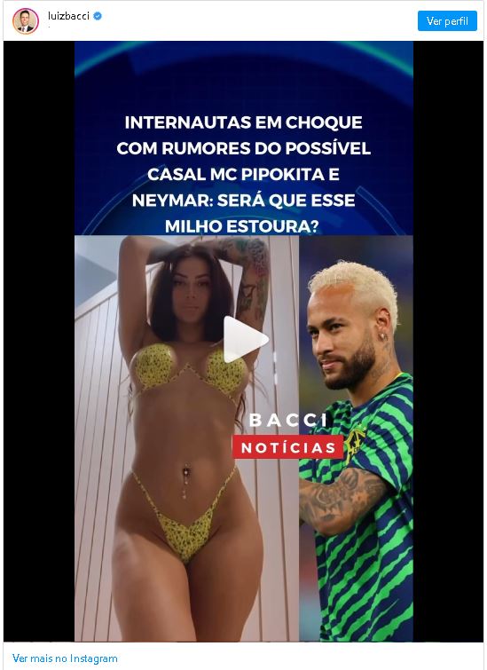 Luiz Bacci, Neymar e imagens do video de Mc Pipokinha recebendo oral em Palco - Foto Reprodução Internet