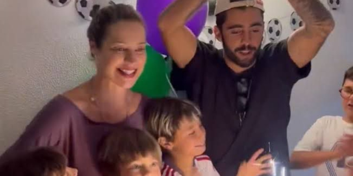 Luana Piovani e Pedro Scobby no aniversário do filho (Foto:Reprodução/Instagram)