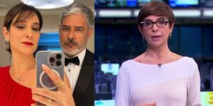 Natasha Dantas, William Bonner e Renata Lo Prete (Reprodução: Montagem TV Foco)