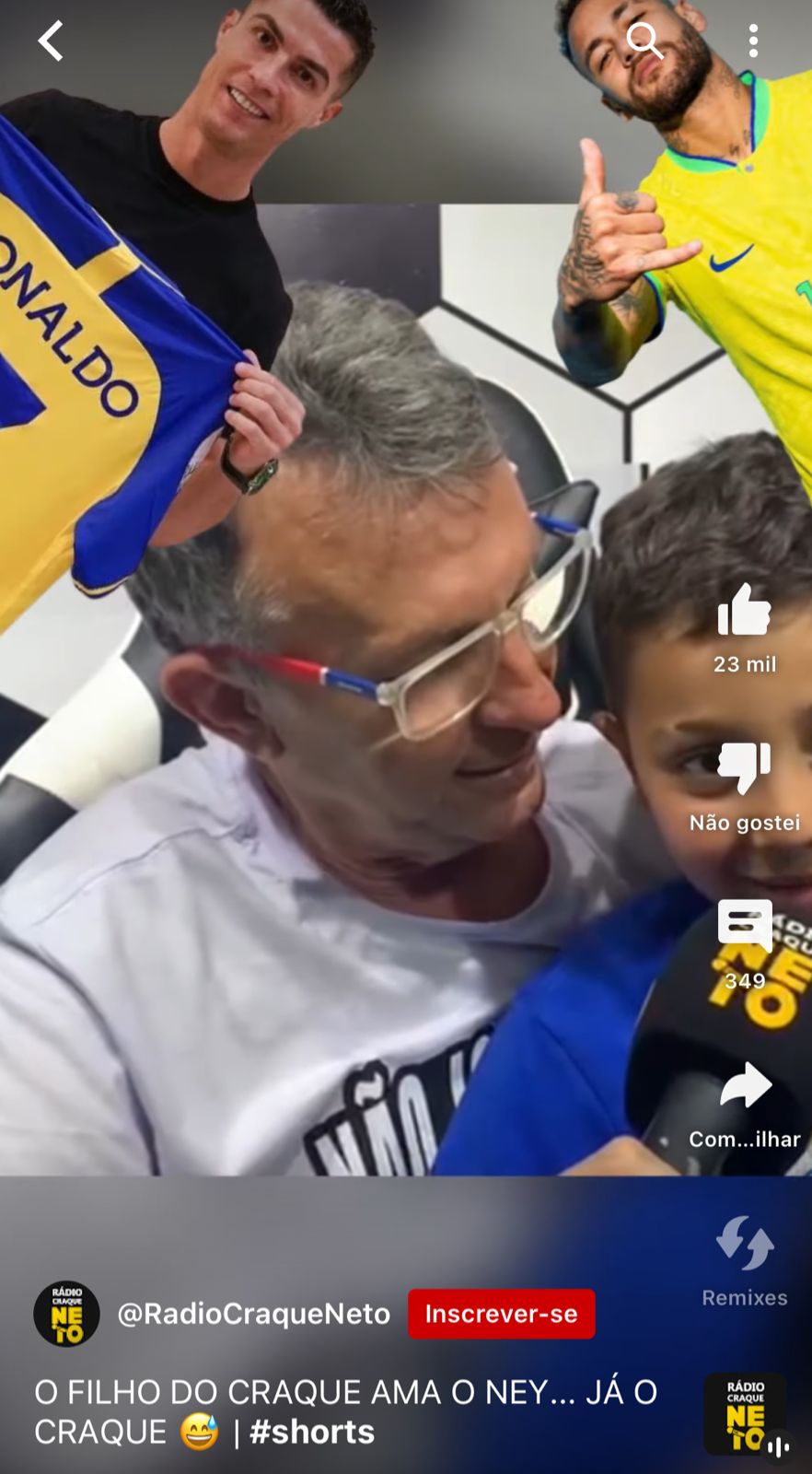 Neto e seu filho, Junior - Foto Reprodução