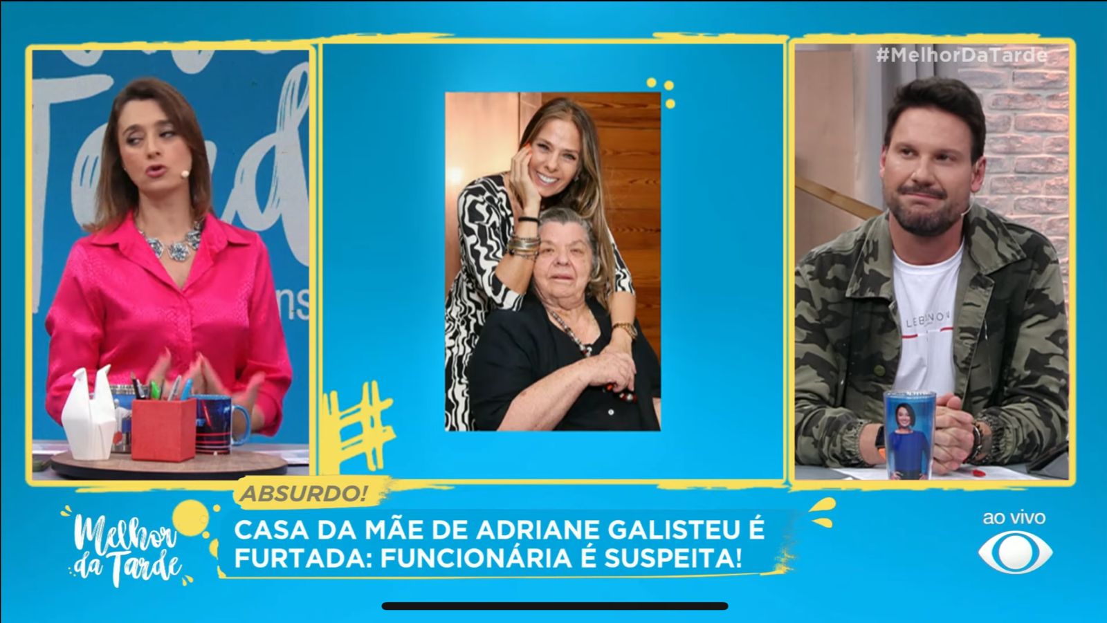 No Melhor da Tarde, da Band, Catia Fonseca diz o que pensa sobre Adriane Galisteu e dá detalhes sobre o comportamento da apresentadora  - Foto Reprodução Band