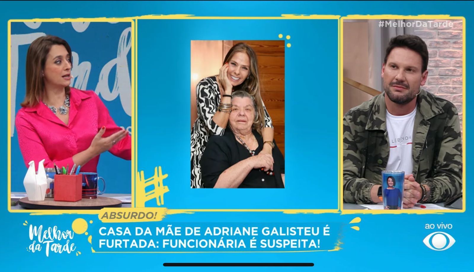 No Melhor da Tarde, da Band, Catia Fonseca diz o que pensa sobre Adriane Galisteu e dá detalhes sobre o comportamento da apresentadora  - Foto Reprodução Band