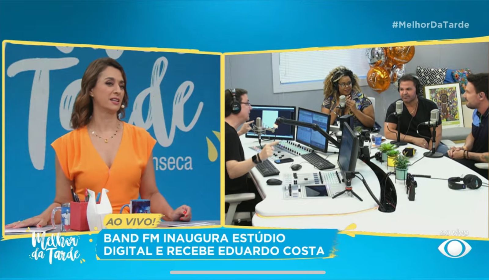 No programa Melhor da Tarde, na Band, Catia Fonseca pega Eduardo Costa de surpresa e faz famoso abrir o jogo sobre intimidade - Foto Reprodução Band