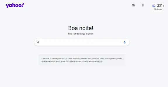 Portal de notícias passou a exibir mensagem sobre o fim do conteúdo - Foto Reprodução