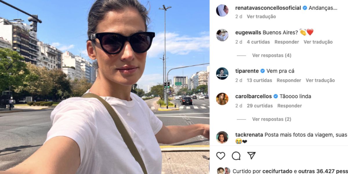 Renata Vasconcellos aproveita férias do Jornal Nacional em viagem internacional (Foto: Reprodução / Instagram)