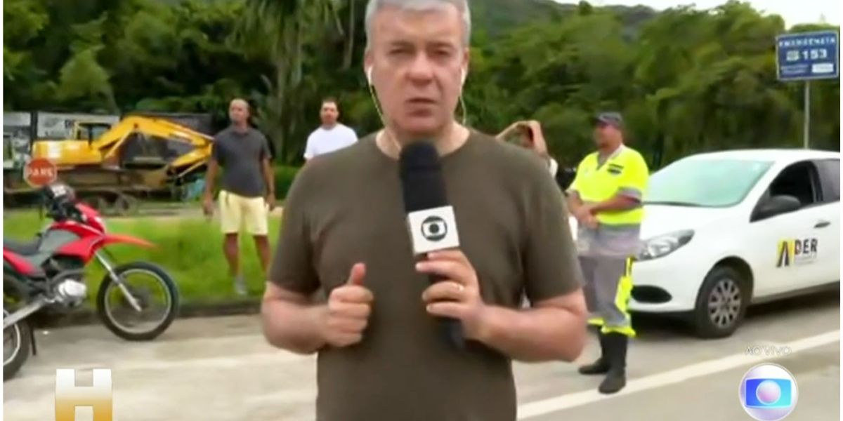 Roberto Kovalick fez cobertura de tragédia em sua folga (Foto: Reprodução / Jornal Hoje da Globo)