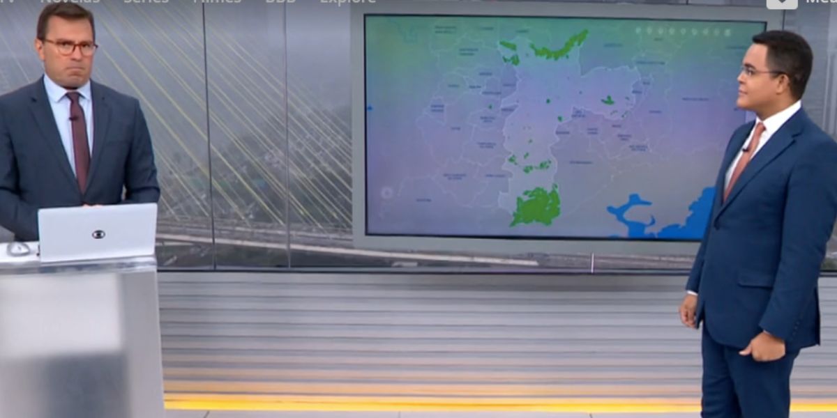 Rodrigo Bocardi e Marcelo Pereira no Bom Dia Brasil (Foto: Reprodução / Globo) 