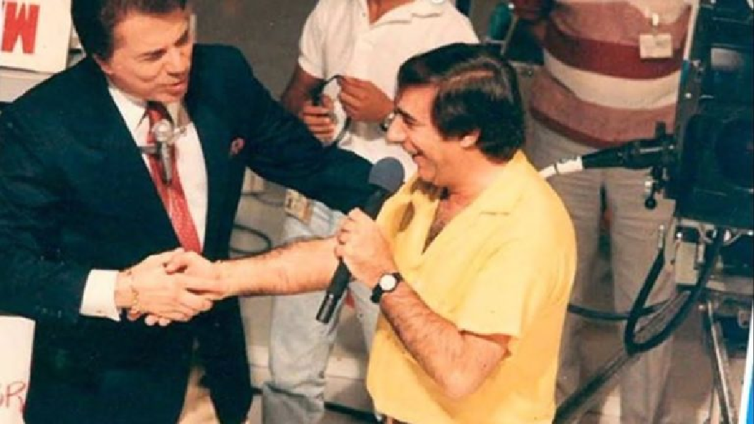 Silvio Santos ao lado de Luís Lombardi (Foto: Reprodução/ Internet)