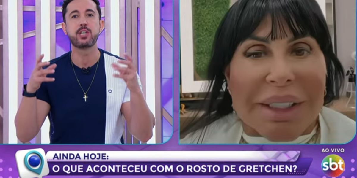 Thiago Ramos fala sobre Gretchen no Fofocalizando (Foto: Reprodução / SBT) 